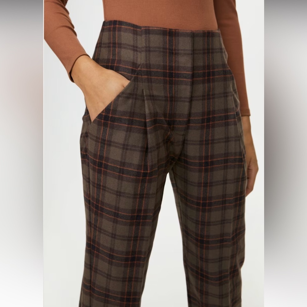 Aritzia Wilfred Chambery Wool Blend Grey Cropped Pant Size 0 - Picture 3 of 14